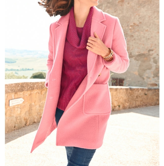 Talbots Women's Merino Wool Cowl Neck Sweater Pink Cable Knit Size 2XP. - Picture 6 of 16